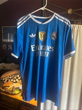 HP Royal Blue Men's Soccer Jersey with White Accents